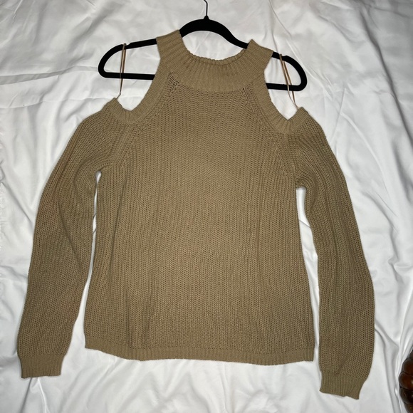 Fashion Nova Cailyn Mock Neck Sweater - Khaki - Picture 3 of 5
